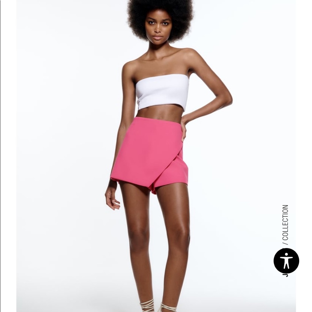 Hot pink Zara skort, new with tags, never worn, size large